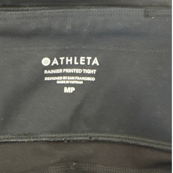 Athleta Rainier Reflective Printed Tight Lynx Black Size MP - Picture 5 of 12